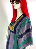 1960s vintage hippie ethnic kaftan maxi dress / Lux hippie / caftan / 70s marrakech