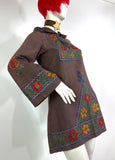 1960s vintage Souk embroidered cotton kaftan / Hippie / Festival / Made in Pakistan / 70s