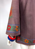 1960s vintage Souk embroidered cotton kaftan / Hippie / Festival / Made in Pakistan / 70s