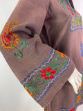 1960s vintage Souk embroidered cotton kaftan / Hippie / Festival / Made in Pakistan / 70s