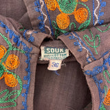 1960s vintage Souk embroidered cotton kaftan / Hippie / Festival / Made in Pakistan / 70s