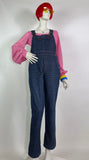 1970s vintage BHS indigo blue denim overall dungarees / Workwear / 50s utility / GLam Rock