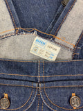 1970s vintage BHS indigo blue denim overall dungarees / Workwear / 50s utility / GLam Rock