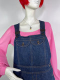 1970s vintage BHS indigo blue denim overall dungarees / Workwear / 50s utility / GLam Rock