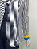 1970s vintage nautical striped wide lapel blazer / jacket / Mod / 70s pop