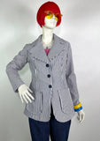 1970s vintage nautical striped wide lapel blazer / jacket / Mod / 70s pop
