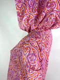 1970s vintage paisley psychedelic hood maxi dress / Hippie / Festival / Mod