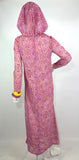 1970s vintage paisley psychedelic hood maxi dress / Hippie / Festival / Mod