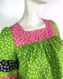 Pia & Paula 1970s vintage cotto tunic smock / blouse / Mod / Hippie / Jeff Banks