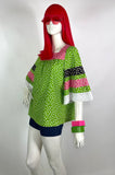 Pia & Paula 1970s vintage cotto tunic smock / blouse / Mod / Hippie / Jeff Banks