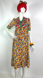 1970s vintage Ann Reeves & Co. Deco inspired midi dress / Biba / 40s / forties