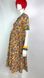 1970s vintage Ann Reeves & Co. Deco inspired midi dress / Biba / 40s / forties