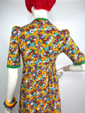 1970s vintage Ann Reeves & Co. Deco inspired midi dress / Biba / 40s / forties