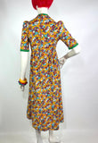 1970s vintage Ann Reeves & Co. Deco inspired midi dress / Biba / 40s / forties