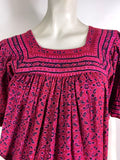 1960s vintage indian cotton Kaftan dress / Hippie / Festival / Woodstock / block print