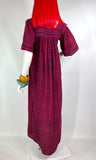 1960s vintage indian cotton Kaftan dress / Hippie / Festival / Woodstock / block print
