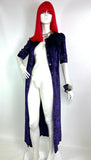 1960s vintage purple crush velvet deco maxi dress 70s Hippie / Biba / Bus Stop