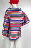 1970s vintage cotton drill denim artist tunic smock / Mod / Hippie / fishermans smock / 50s