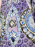 1960s vintage purple psychedelic maxi dress / Dollybird / groovy / 70s / Hippie