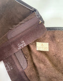 1960s 70s vintage brown LEATHER PLATFORM BOOTS / Made in England / Glam Rock