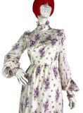 1970s vintage QUAD floral hippie prairie maxi dress / ruffles / Laura Ashley