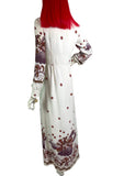Crowthers 1960s 70s vintage psychedelic maxi dress / mushroom print / RARE
