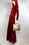 'Forbidden Fruit' 1960s Vintage hippie crush velvet maxi dress / Lux hippie / RARE