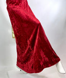 'Forbidden Fruit' 1960s Vintage hippie crush velvet maxi dress / Lux hippie / RARE
