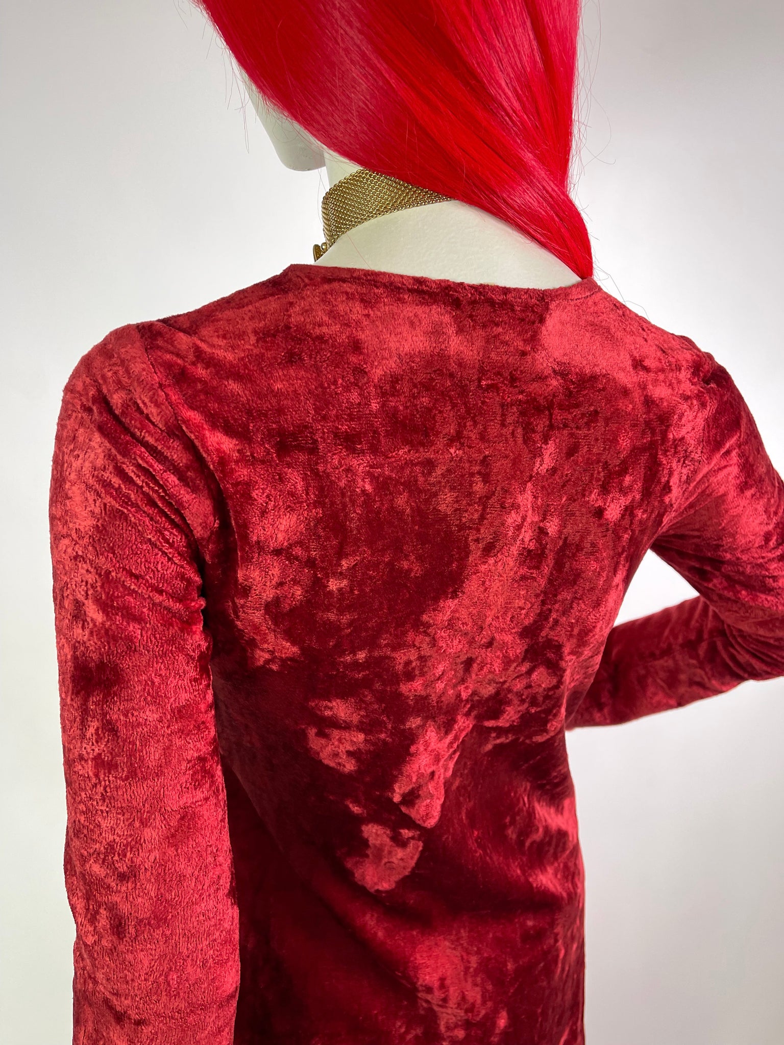 forbidden fruit red velvet dress Forbidden Fruit Velvet Dress 70s