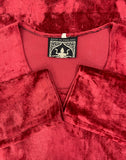 'Forbidden Fruit' 1960s Vintage hippie crush velvet maxi dress / Lux hippie / RARE