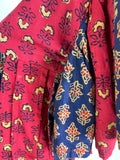 1960s vintage indian cotton tunic smock top / shirt / hippie / 70s / boho / block print