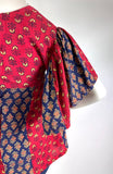 1960s vintage indian cotton tunic smock top / shirt / hippie / 70s / boho / block print