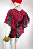 1960s vintage indian cotton tunic smock top / shirt / hippie / 70s / boho / block print