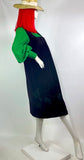 Kate Beaver vintage 70s velvet smock pinafore midi dress 70s Hippie / Aubrey beardsley