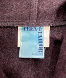 1970s vintage plum wool cape / jacket / coat / Mod / hood / autumn / hippie / boho