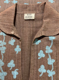 Kate Beaver 70s vintage cotton prairie smock midi dress / boho / Arts & crafts / 60s