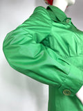 1960s 70s vintage apple green trench jacket / mini mac / Mod / Rain mac / Twiggy