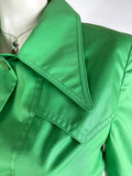 1960s 70s vintage apple green trench jacket / mini mac / Mod / Rain mac / Twiggy