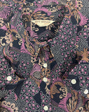 Jeff Banks 70s vintage psychedelic billowing balloon sleeve shirt blouse / Clobber RARE