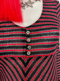 1960s vintage lurex striped Disco maxi dress / 60s / Biba / Bus Stop / Lee Bender