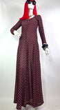 1960s vintage lurex striped Disco maxi dress / 60s / Biba / Bus Stop / Lee Bender