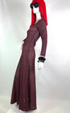 1960s vintage lurex striped Disco maxi dress / 60s / Biba / Bus Stop / Lee Bender