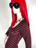 1960s vintage lurex striped Disco maxi dress / 60s / Biba / Bus Stop / Lee Bender
