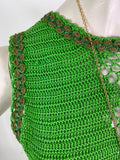 1960s vintage hand crocheted maxi dress / summer / festival / Hippie Boho 70s
