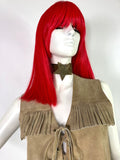 1960s vintage suede fringed dress / 70s Tina Turner / Festival / Grace Slick / Woodstock / Rare