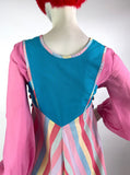 Ruths Rags 1970s vintage striped midi cotton pinafore dress / 60s / candy stripes / Mod
