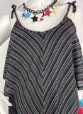 1970s vintage rare disco dolly midi dress by Lulu / Hippie / 60s / stripes / Collectable