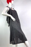 1970s vintage rare disco dolly midi dress by Lulu / Hippie / 60s / stripes / Collectable