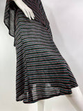 1970s vintage rare disco dolly midi dress by Lulu / Hippie / 60s / stripes / Collectable