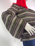 1970s vintage striped lurex jersey tunic top / glam rock / Biba / 60s / Mod